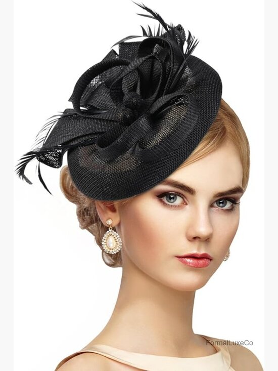 Derby Fascinator Hat with Hair Clip for Tea Party Wedding Churchill main image 6